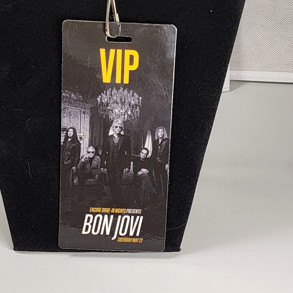 Bon Jovi Encore Drive-In Nights VIP Pass Lanyard and Sticker Set May 22 2021